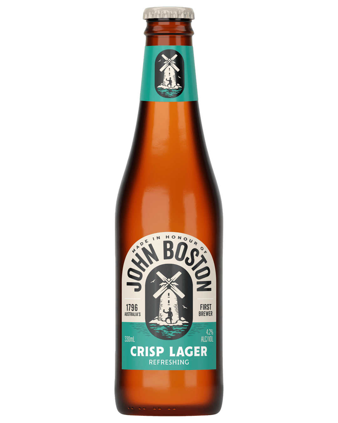 John Boston Crisp Lager Bottles 330mL