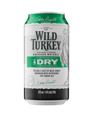 Wild Turkey Bourbon & Dry Cans 375ml  Can