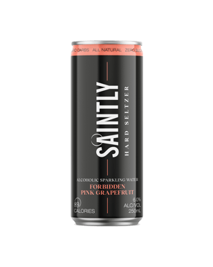 Saintly Hard Seltzer Forbidden Pink Grapefruit 250ml  Can