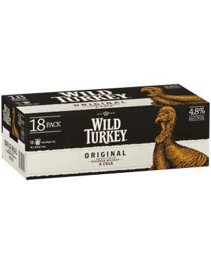 Wild Turkey Bourbon & Cola Cans 18x375ml  18 Can