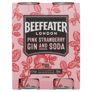 Beefeater London Pink Gin & Soda 250ml  Can