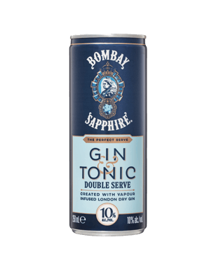 Bombay Sapphire Gin & Tonic Double Serve 10% Cans 250ml  Bottle