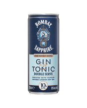 Bombay Sapphire Gin & Tonic Double Serve 10% Cans 250ml  Bottle