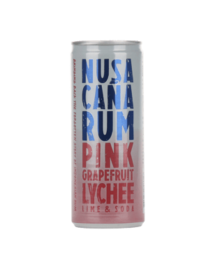 Nusa Cana Rum Pink Grapefruit Lychee Lime & Soda Cans 250ml  Can