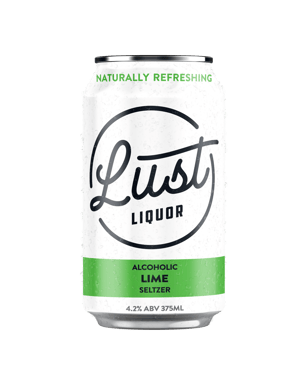 Lust Liquor Alcoholic Lime & Soda 375ml  Can