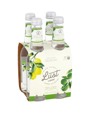 Lust Liquor Vodka Lemon Lime & Bitters Bottles 275ml  Can