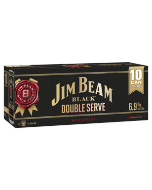 Buy Jim Beam Black Double Serve Bourbon & Cola 6.9% Cans