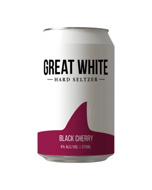 Great White Hard Seltzer Black Cherry 375ml  Can