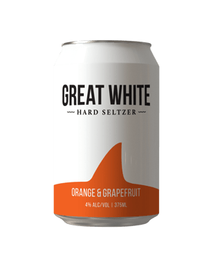 Great White Hard Seltzer Orange & Grapefruit 375ml  Can
