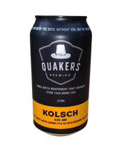 Quakers Hat Brewing Kolsch Cans 375ml  Can