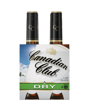 Canadian Club Whisky & Dry 330ml  4 Pack