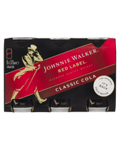 Johnnie Walker Red Label & Cola Cans 375ml  6 Pack