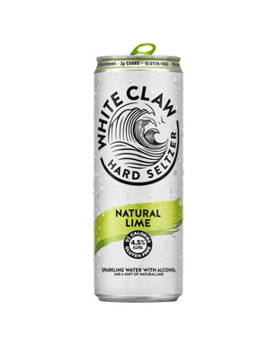 White Claw Hard Seltzer Natural Lime 330ml  Can
