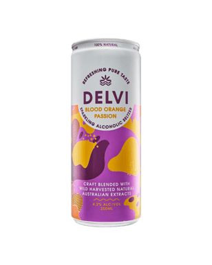 Delvi Blood Orange  Passion Hard Seltzer 250ml  Can