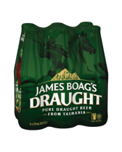 James Boag's Draught Bottles 375ml  6 Pack