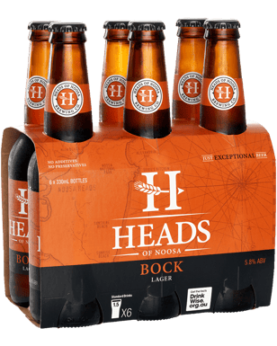 Heads Of Noosa Block Lager Bottles 330ml  Bottle