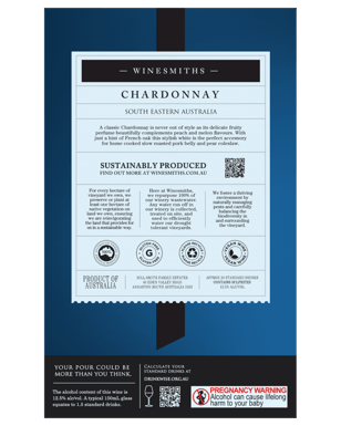 Winesmiths Premium Chardonnay Cask 2l  Each