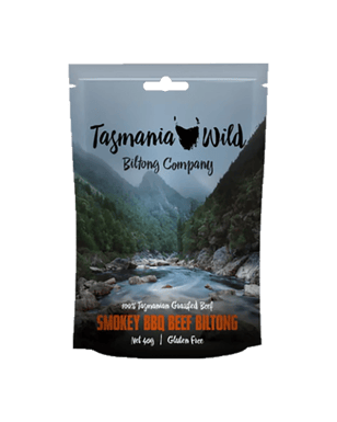 Tasmania Wild Biltong Smokey Bbq Beef Biltong 40g  Each