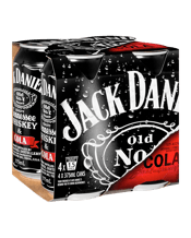 Jack Daniel's Tennessee Whiskey & Cola Cans 375ml  4 Pack