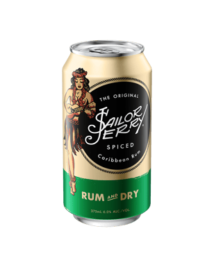 Sailor Jerry Spiced Rum & Dry 10x375ml  Pack