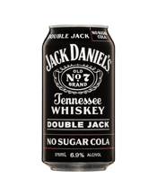 Jack Daniel's Double Jack Whiskey & No Sugar Cola Cans 375ml  Can
