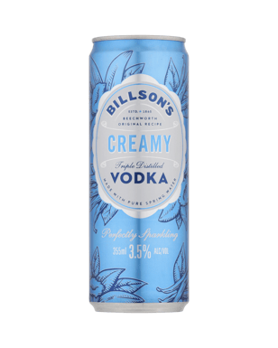 Billson's Vodka With Creamy Cans 355ml  Can