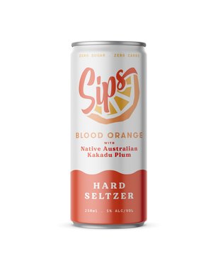 Sips Hard Seltzer Blood Orange 250ml  Can