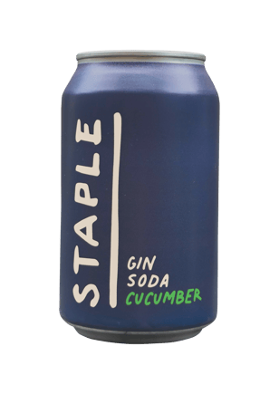 Staple Gin Soda & Cucumber Cans 330ml  Can