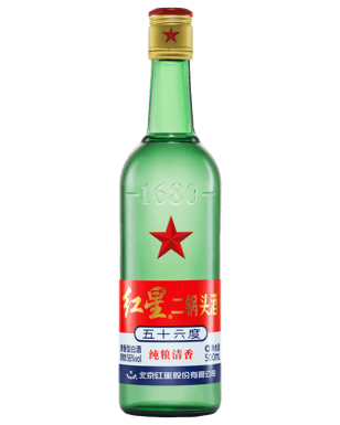 Red Star Erguotou Baijiu 56% 500ml  Bottle