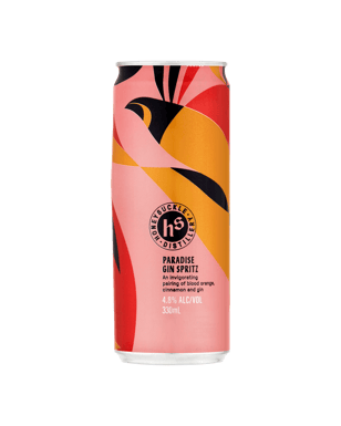 Honeysuckle Distillery Paradise Gin Spritz Blood Orange 330ml  Can