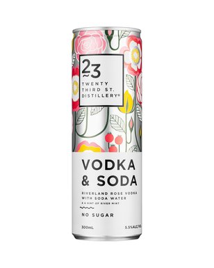 23rd Street Distillery Rose Vodka & Soda Cans 300ml  Can