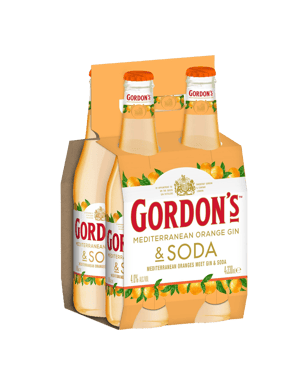Gordons Mediterranean Orange Gin & Soda Bottles 330ml  Can