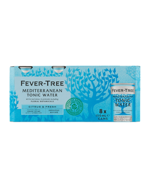 Fever Tree Mediterranean Tonic Water Cans 8x150ml  Bottle