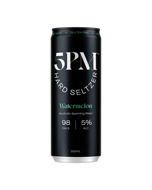 5pm Beverages Watermelon Seltzer 330ml  Can