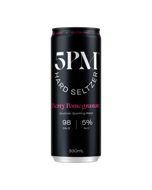 5pm Beverages Berry And Pomegranate Seltzer 330ml  Can