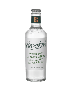Brookie's Dry Gin & Tonic With Native Finger Lime Bottles 27  Bottle