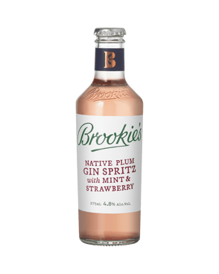Brookie's Native Plum Gin Spritz With Strawberry & Mint Bott  Can