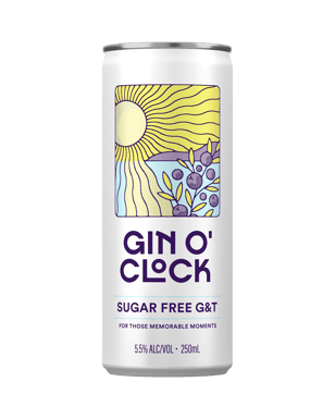 Gin O'clock Sugar Free Gin And Tonic 4x250ml  Can