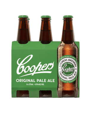 Coopers Original Pale Ale Bottles 375ml  6 Pack