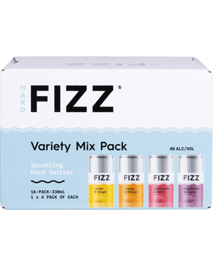 Hard Fizz Variety Mix Pack Cans 16x330ml  16 Can