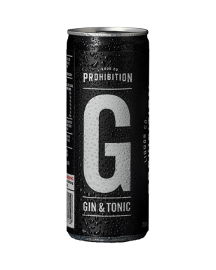 Prohibition Liquor Co. Gin & Tonic Cans 250ml  Can