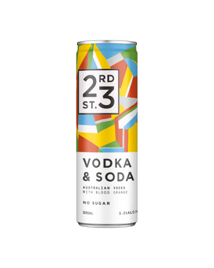 23rd Street Distillery Australian Vodka & Soda With Blood Orange Cans 300  Can