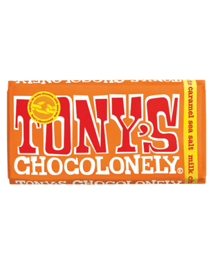 Tony's Chocolonely Caramel Sea Salt Chocolate 180g  Each
