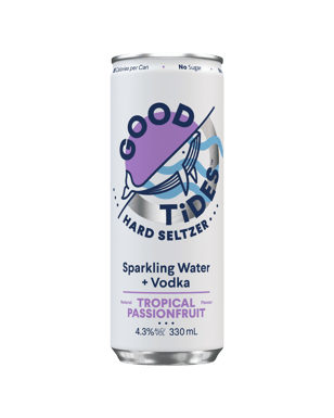 Good Tides Passionfruit Seltzer Cans 330ml  Can