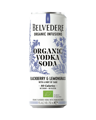 Belvedere Organic Vodka Soda Blackberry & Lemongrass Cans 25  Can