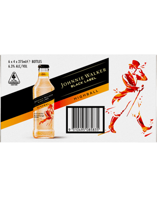 Johnnie Walker Black Highball Orange Bottle 275ml  Bottle
