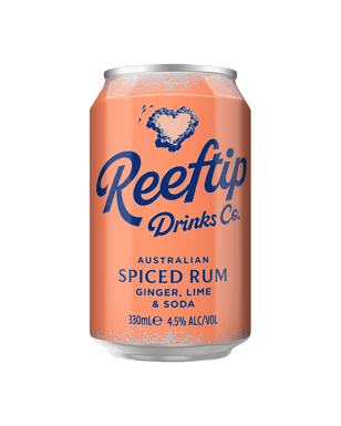 Reeftip Drinks Co Spiced Rum Ginger Lime & Soda Cans 330ml  Can