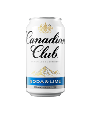 Canadian Club Soda & Lime Cans 375ml  Can
