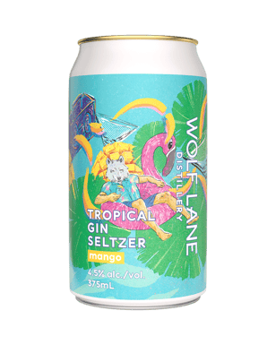 Wolf Lane Tropical Gin Seltzer Mango 375ml  Can
