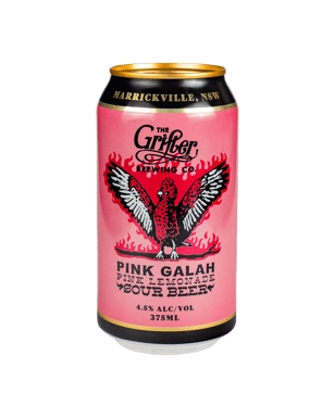 The Grifter Brewing Co Pink Galah Sour Beer Cans 375ml  Can